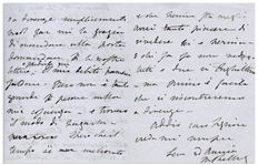 'Frankenstein'' Author Mary Shelley Autograph Letter Signed -- ''...I am pleased that he is not obtaining all he was looking for. He deserved nothing...''